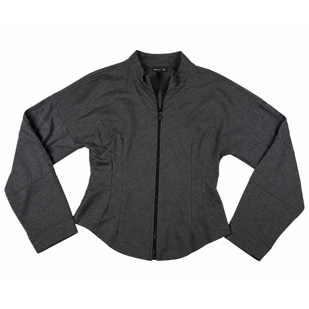 carbon38 jacket full zip gray m Balloon Sleeves